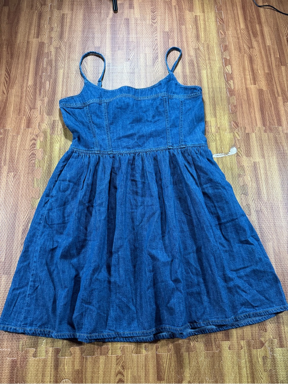 Levi's Indigo Denim Spaghetti-Strap Dress